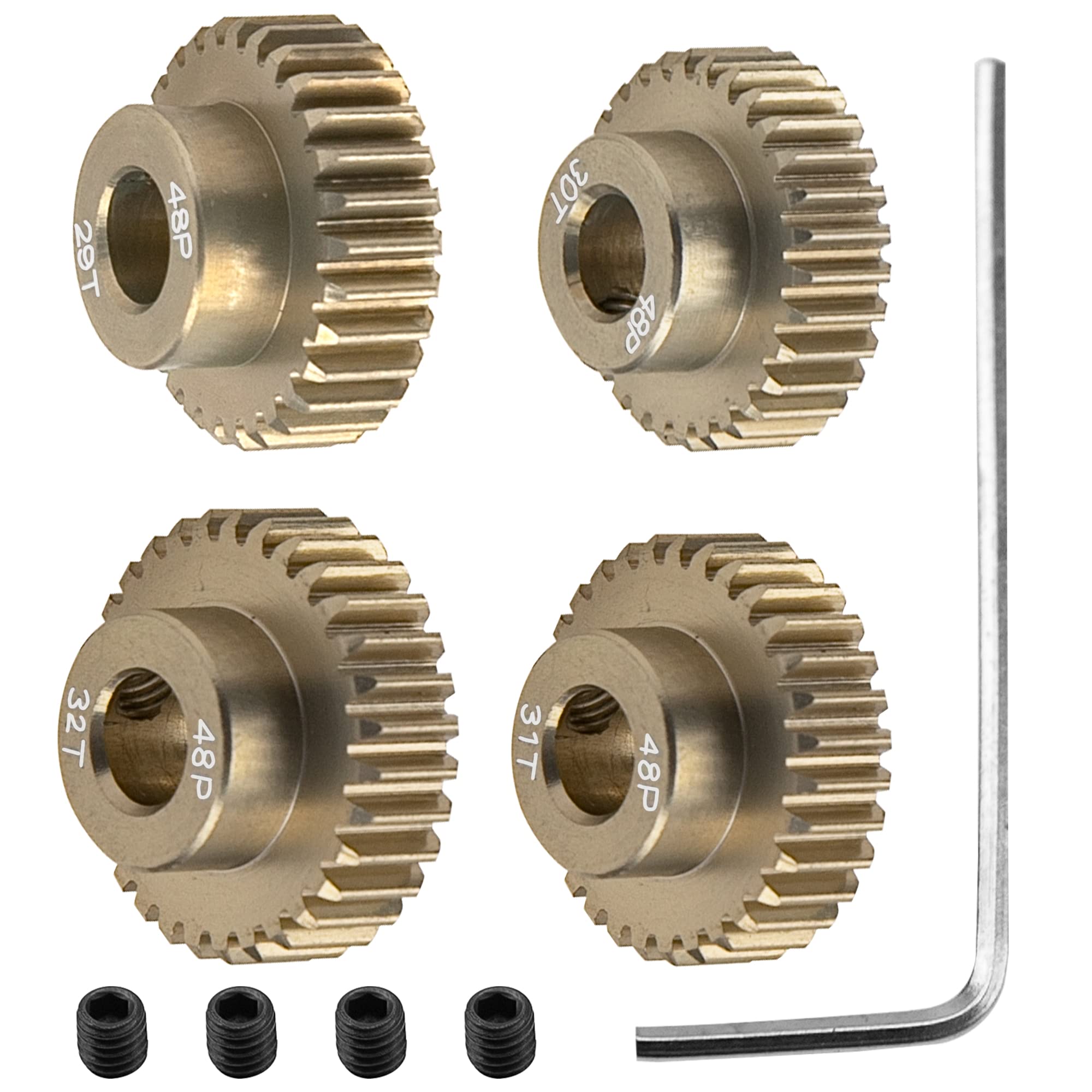 Amazon.com: ShareGoo 7075 Aluminum Alloy 48DP 5mm Pinion Gear Sets